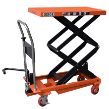Folding steel trolley table customized hydraulic lift table hand lift platform hand scissor lift platform